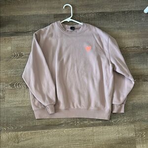 Wild Fable Mauve Sweater with Heart Detail